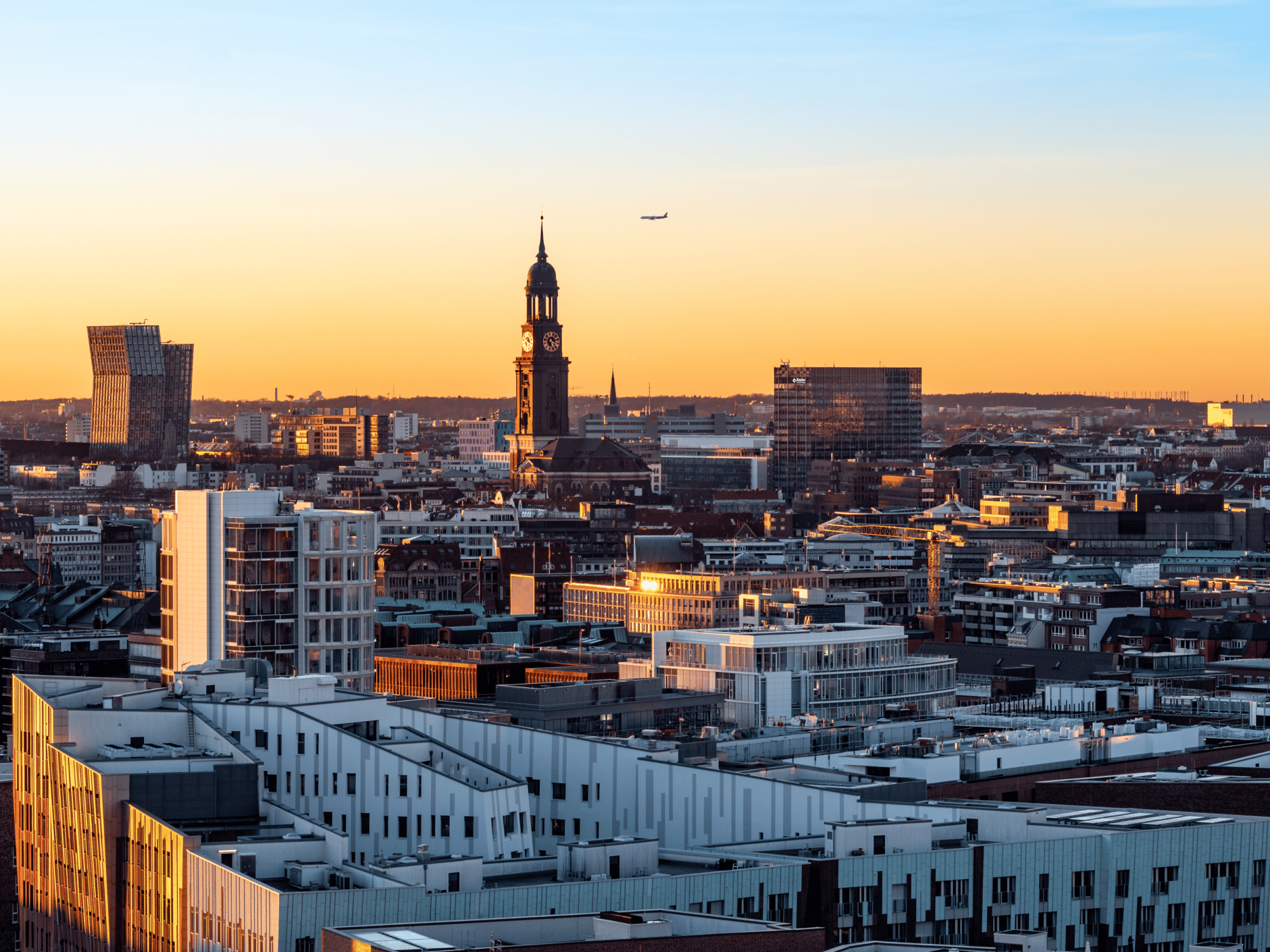 City Center of Hamburg from above
