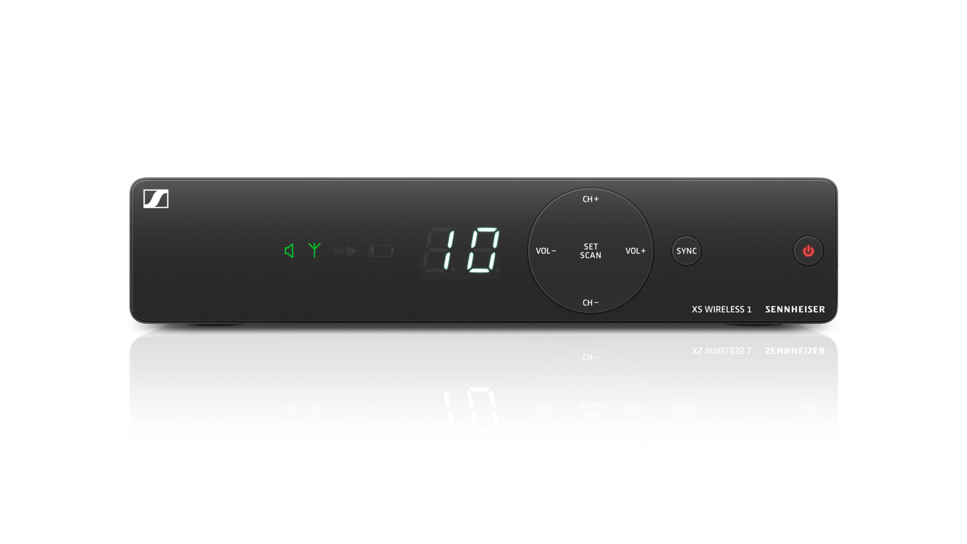Sennheiser XS Wireless 1 EM receiver front view.
