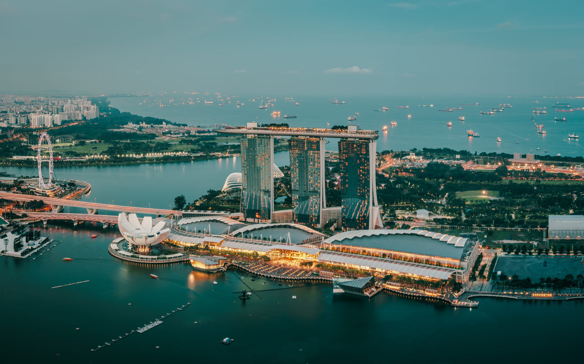 Panorama View of Coastal line in Singapore 